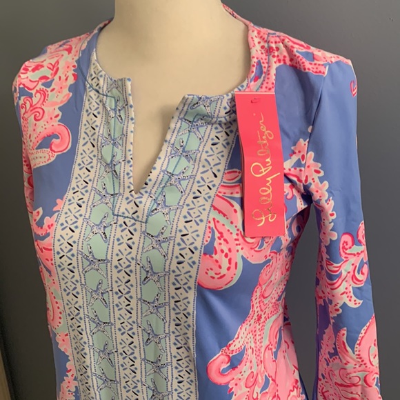 NWT Lilly Pulitzer UPF 50+ Karina Tunic XXS - Picture 4 of 7